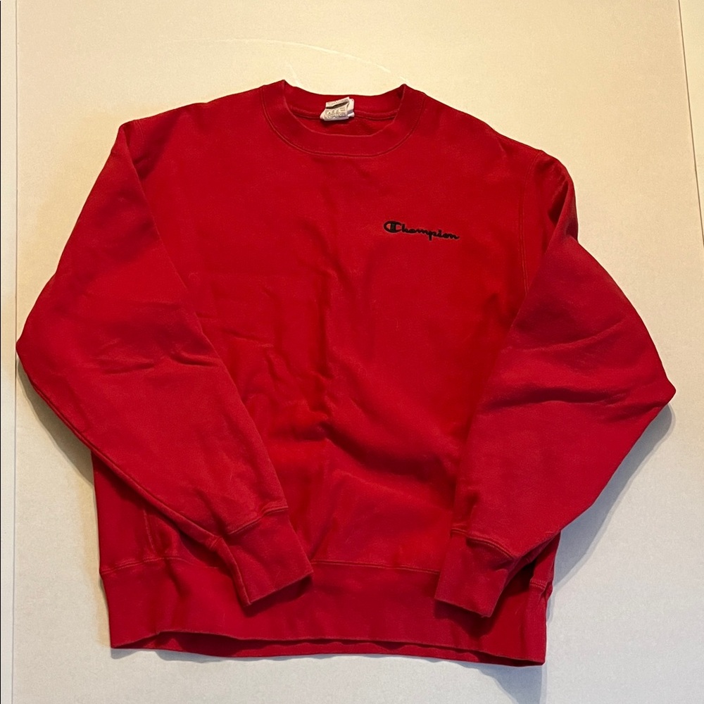 Vtg Champion Reverse Weave Men's Red Crewneck Sweater